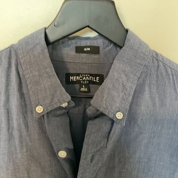 JCrew Slim flex casual shirt in Montclair Navy Size L - Picture 1 of 10